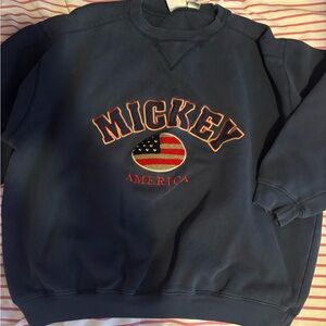 Disney Mickey America Crewneck Sweater - Blue